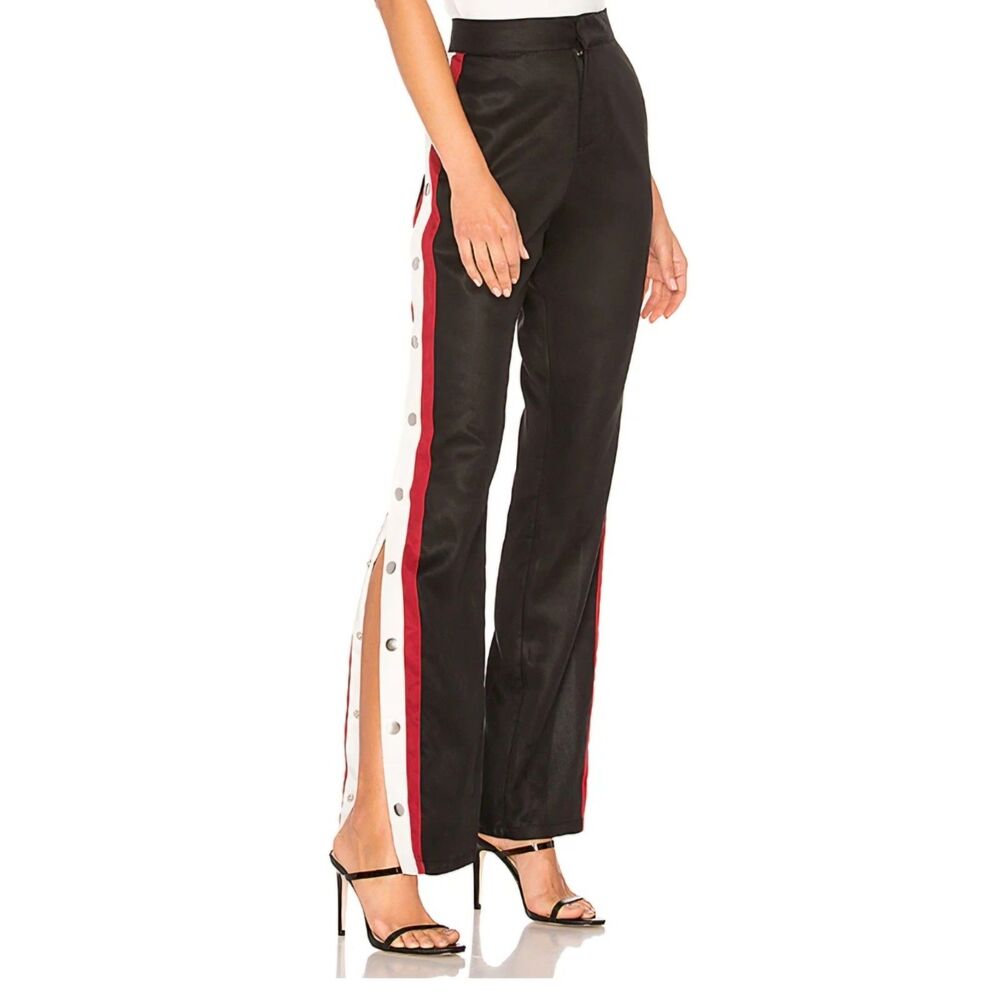 Lovers + Friends Black and Red Track Pants NWT
